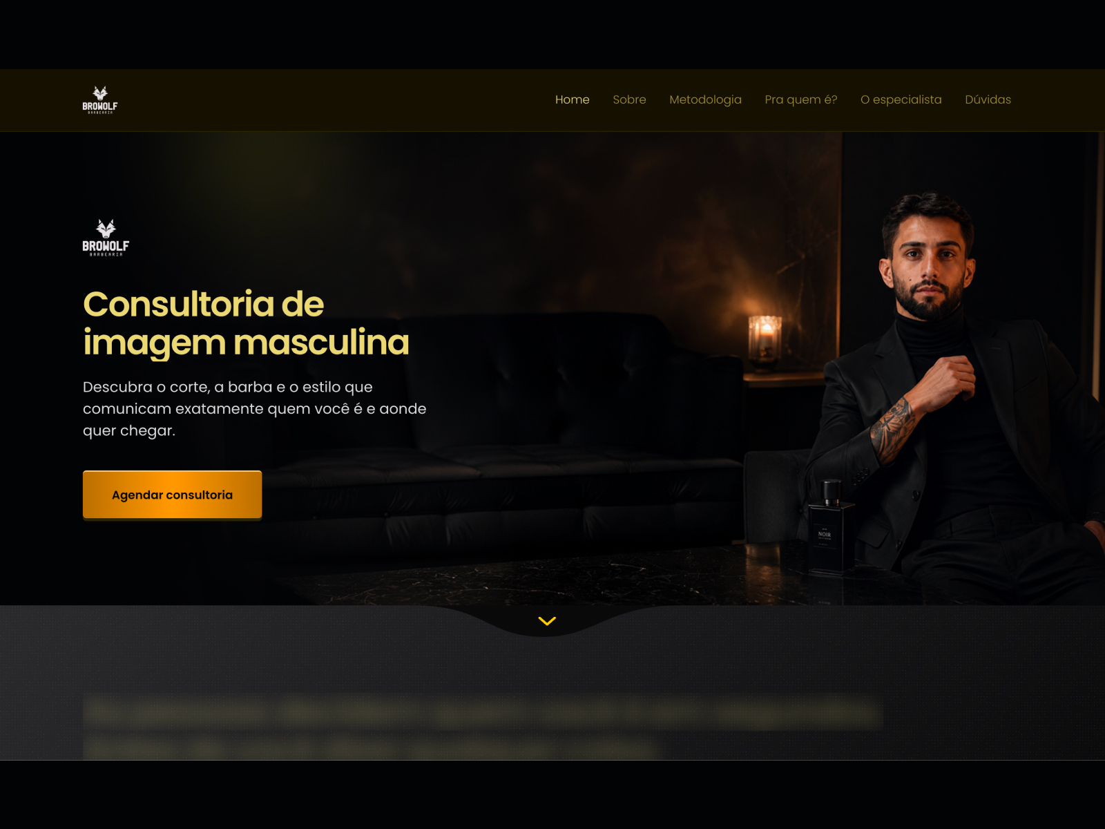 Mockup do projeto Consultoria de Imagem - BroWolf